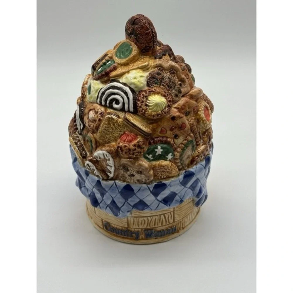 Cookie Jar Country Woman Basket Filled With  Cookies‎ Baked Goods Cardinal Inc